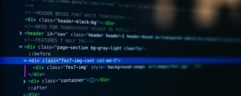 HTML code on screen